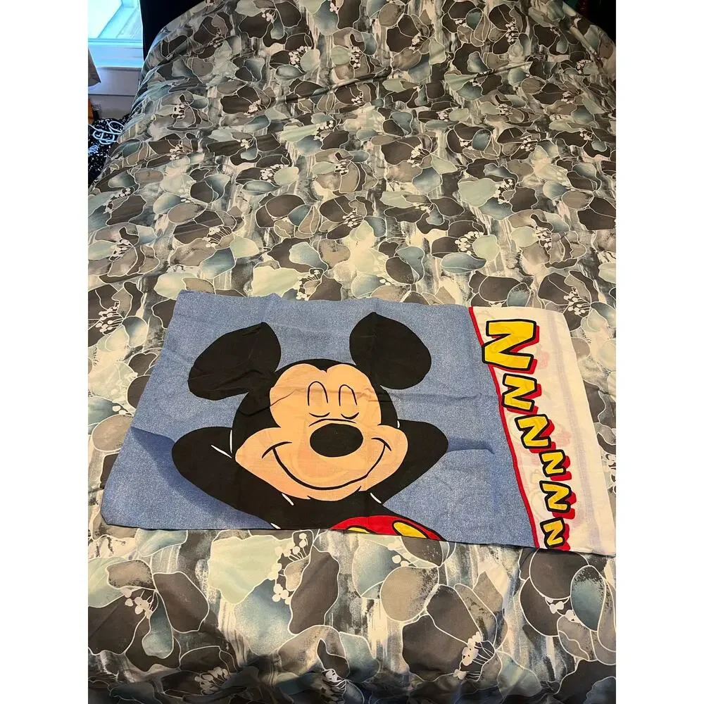 Vintage Micky Mouse Pillowcase 20in X 26in